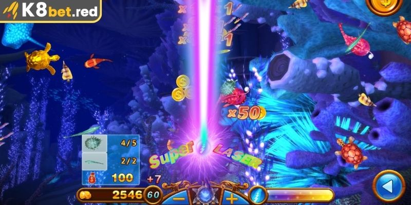 Bắn Cá BG - Sảnh Chơi Săn Thưởng Đỉnh Cao Tại K8bet 2 Hệ thống vũ khí đa dạng