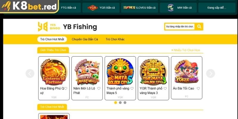 Bắn Cá YellowBat - Sảnh Game Đại Dương Siêu Hot Tại K8bet 1 Tổng quan sảnh Bắn Cá YellowBat trực tuyến